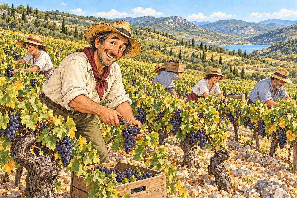 The vineyard slopes of Caramany
